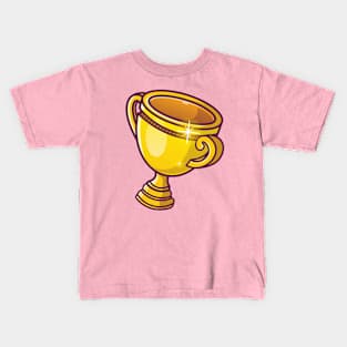 Floating Golden Trophy Cartoon Kids T-Shirt